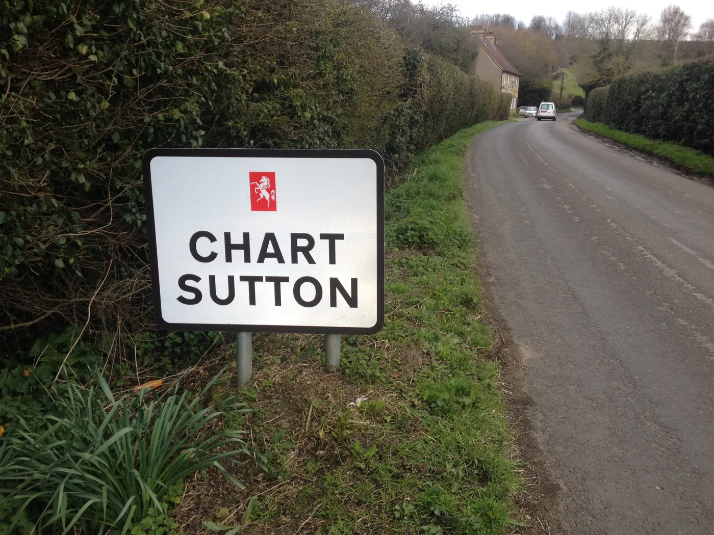 The village sign on the approach to Chart Sutton. The parish is preparing the borough's newest neighbourhood plan