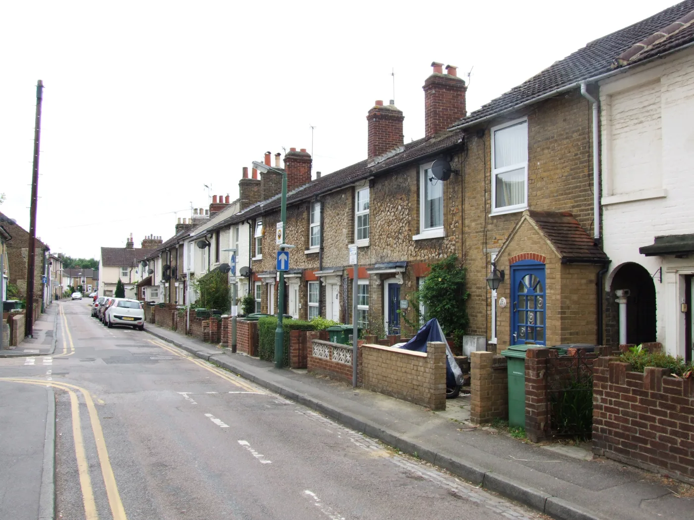 Terraced housing on Albert Street, Maidstone. The photograph shows housing in the town generally and not any of the 56 homes moving into the council's new Housing Revenue Account