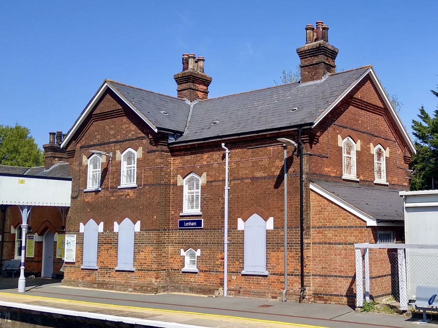 Lenham station on the London to Ashford line, which runs through the Heathlands site. The scheme proposes a separate new station of its own further east