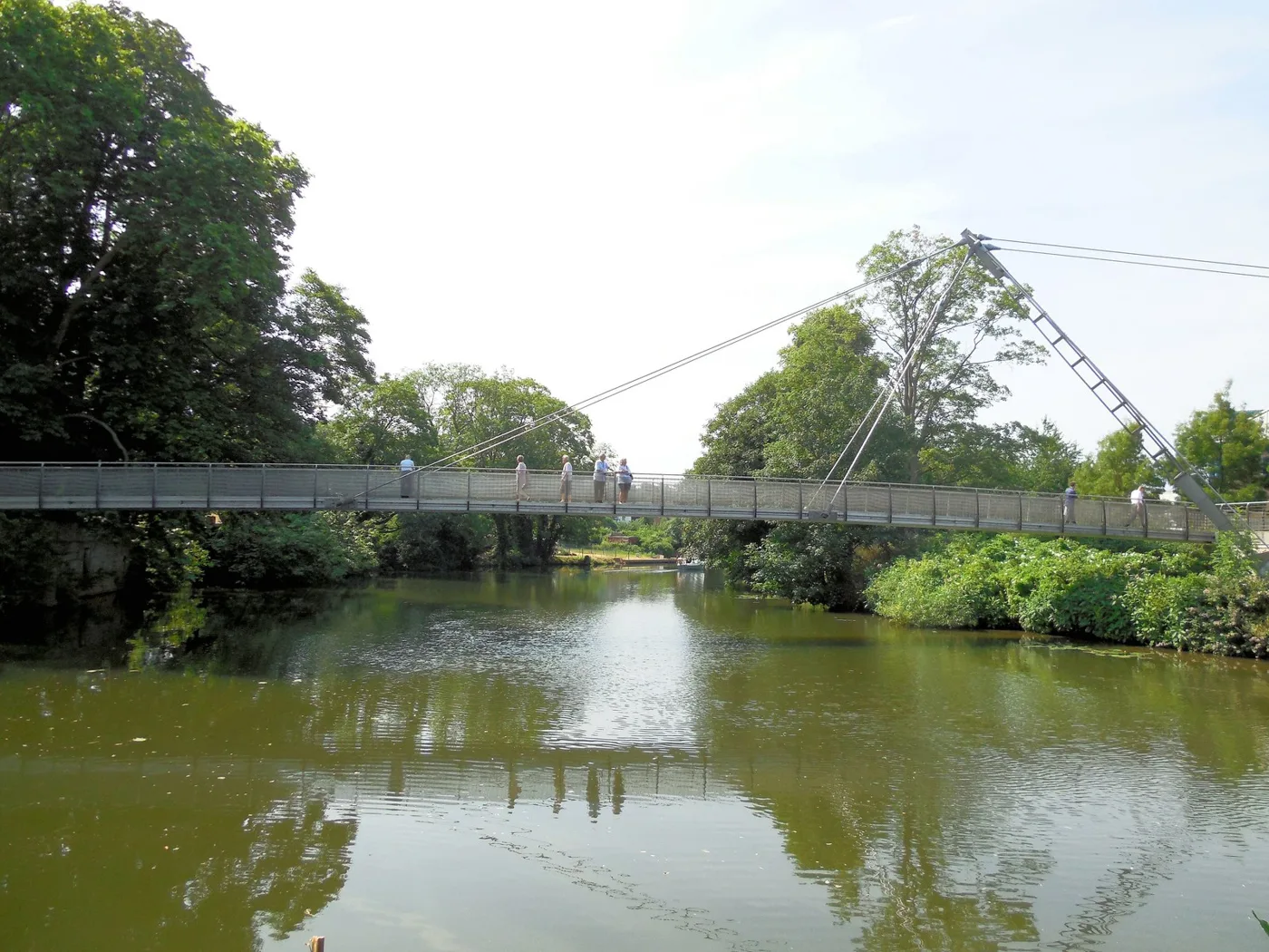 The Lockmeadow Millennium Bridge over the River Medway, which carries people between Lockmeadow and the town centre. This photograph was taken before the consultation began.