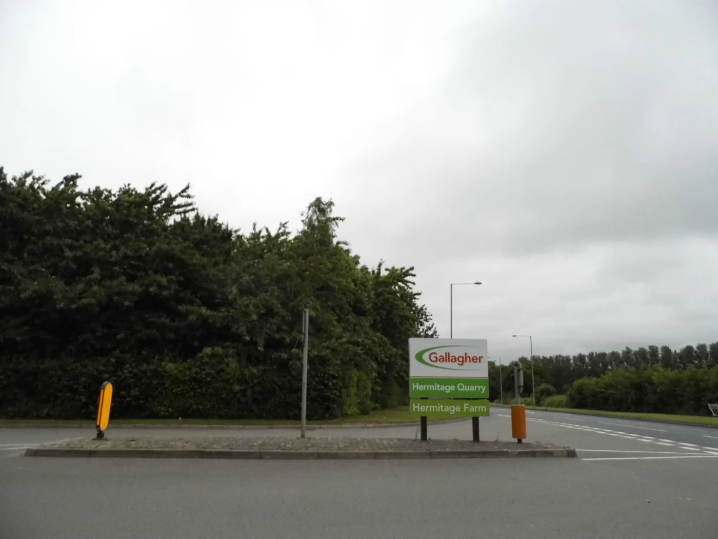 The entrance to Hermitage Quarry off Hermitage Lane, Barming. The proposed allocation is land to the south and west of the existing quarry, which the photograph does not show