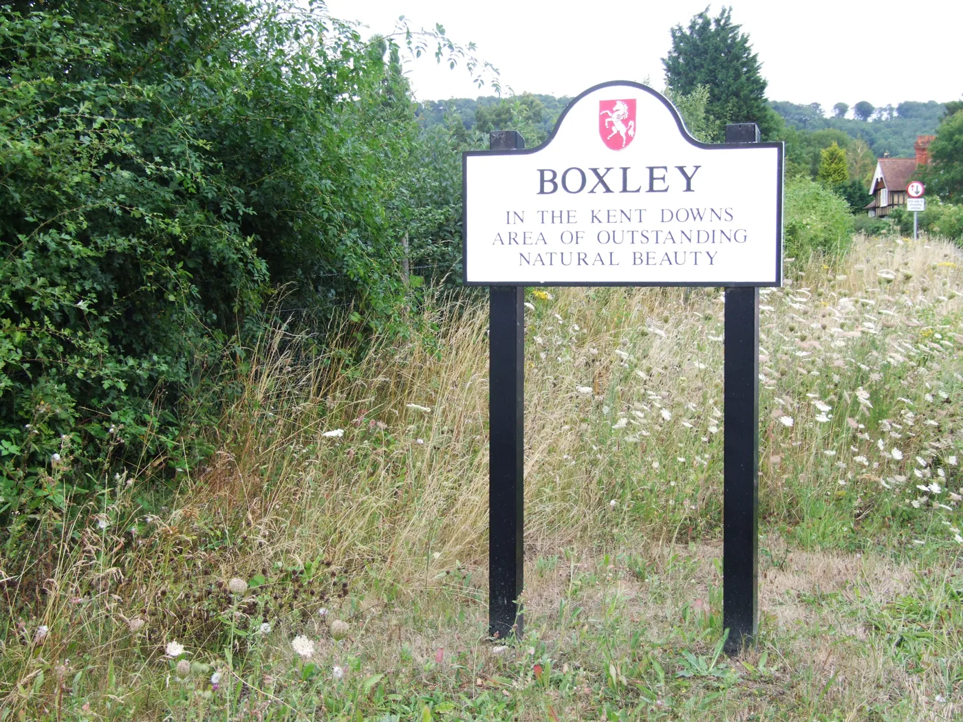 The village sign at Boxley. Boxley Downs ward recorded more online litter reports than any other Maidstone ward in the council's own 12-month table