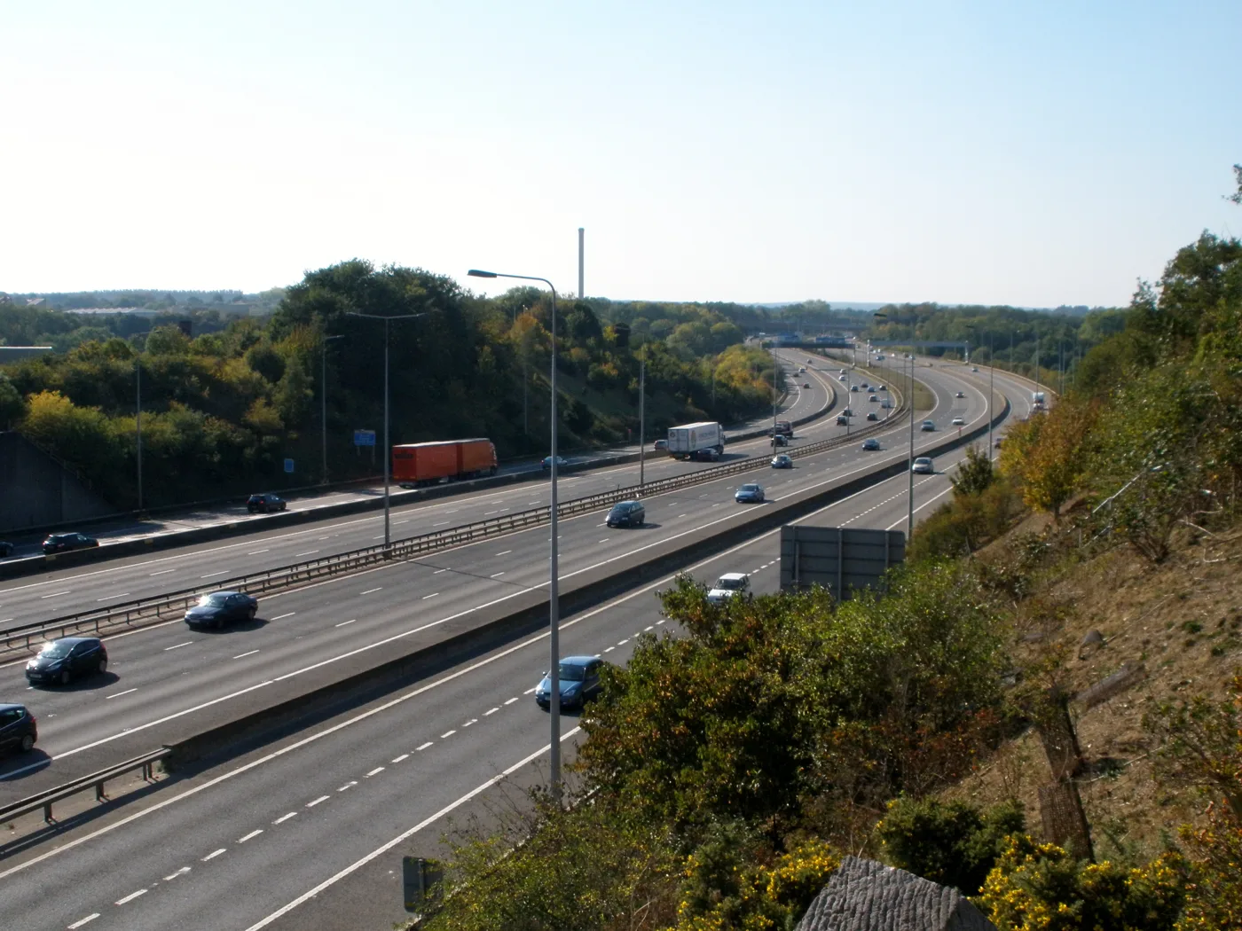 The M20 near Cobtree, Maidstone. Junction 7 is one of two motorway junctions Swale's own transport forecasting flags as having issues